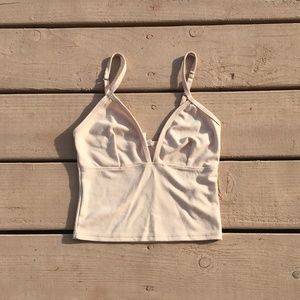 Silence and Noise Nude Plunging Cami